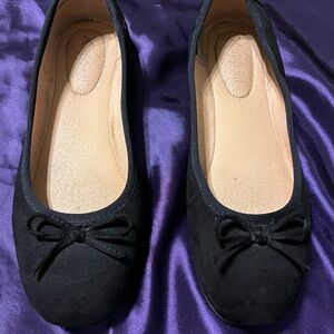 Xappeal Black Ballet Flats with Decorative Bow